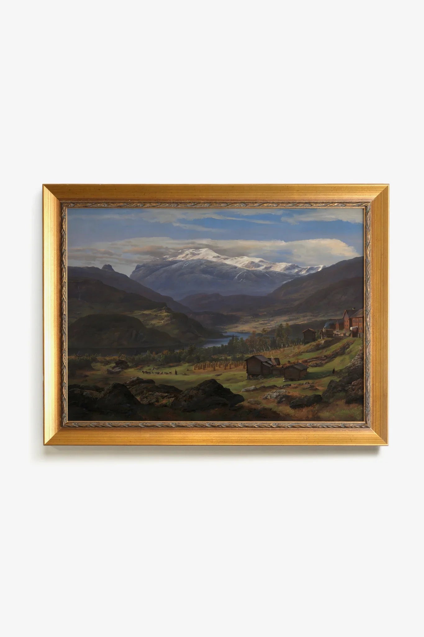 SOUFFLE DES SOMMETS, Oeuvre sur toile rigide, encadré Vintage Or