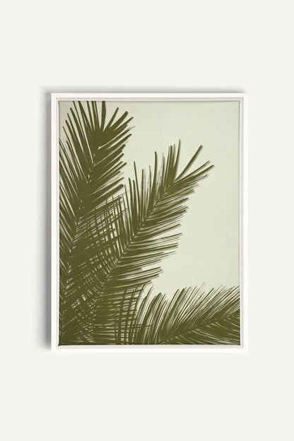 OLEKA CANVAS - SOUFFLE TROPICAL, Oeuvre sur toile étirée, encadré Blanc