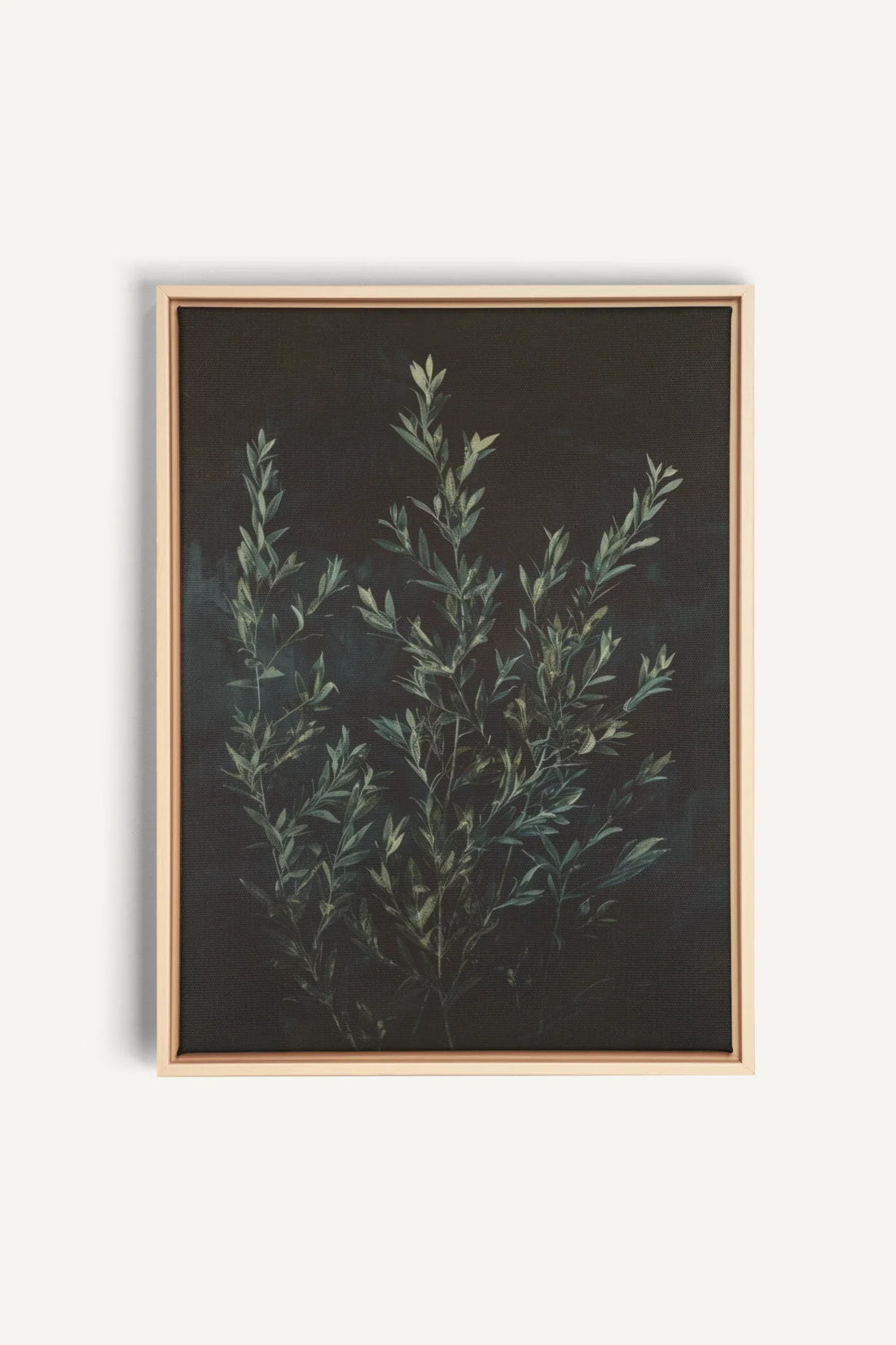 SOUS-BOIS, Oeuvre sur toile étirée, encadré Naturel Clair