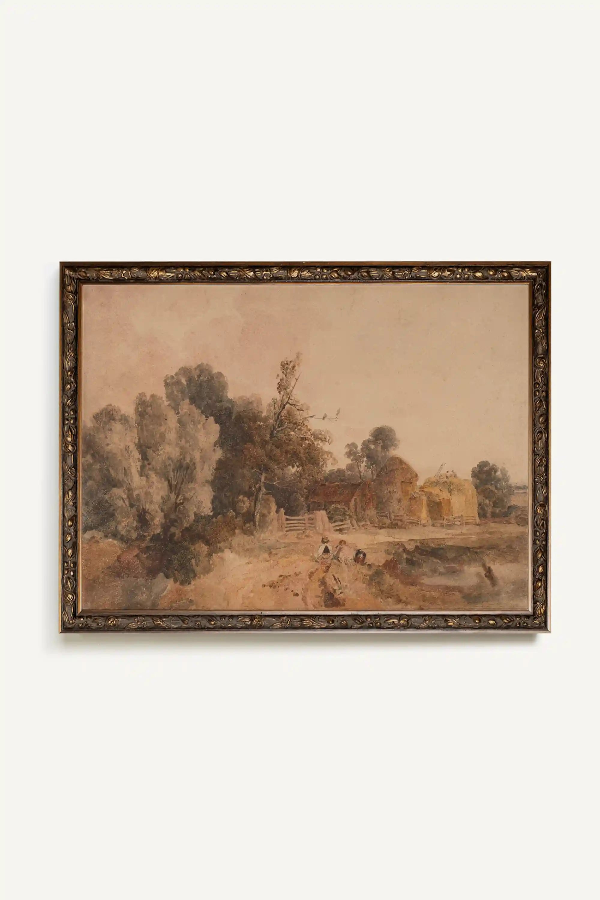 SOUVENIRS FANÉS, Artwork on rigid canvas, framed in Vintage Bronze