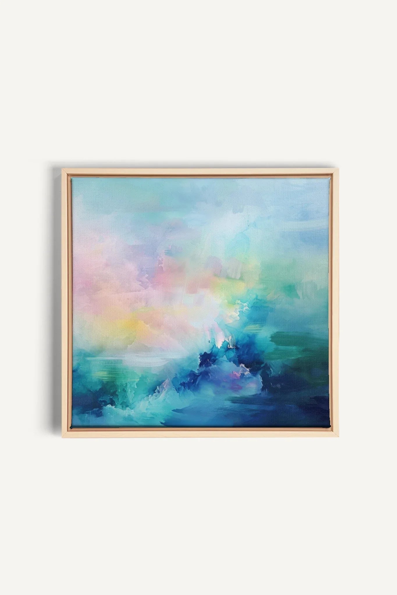 OLEKA CANVAS - SPLASH OF JOY, Oeuvre sur toile étirée, encadré Naturel Clair