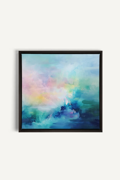 SPLASH OF JOY, Oeuvre sur toile étirée, encadré Noir