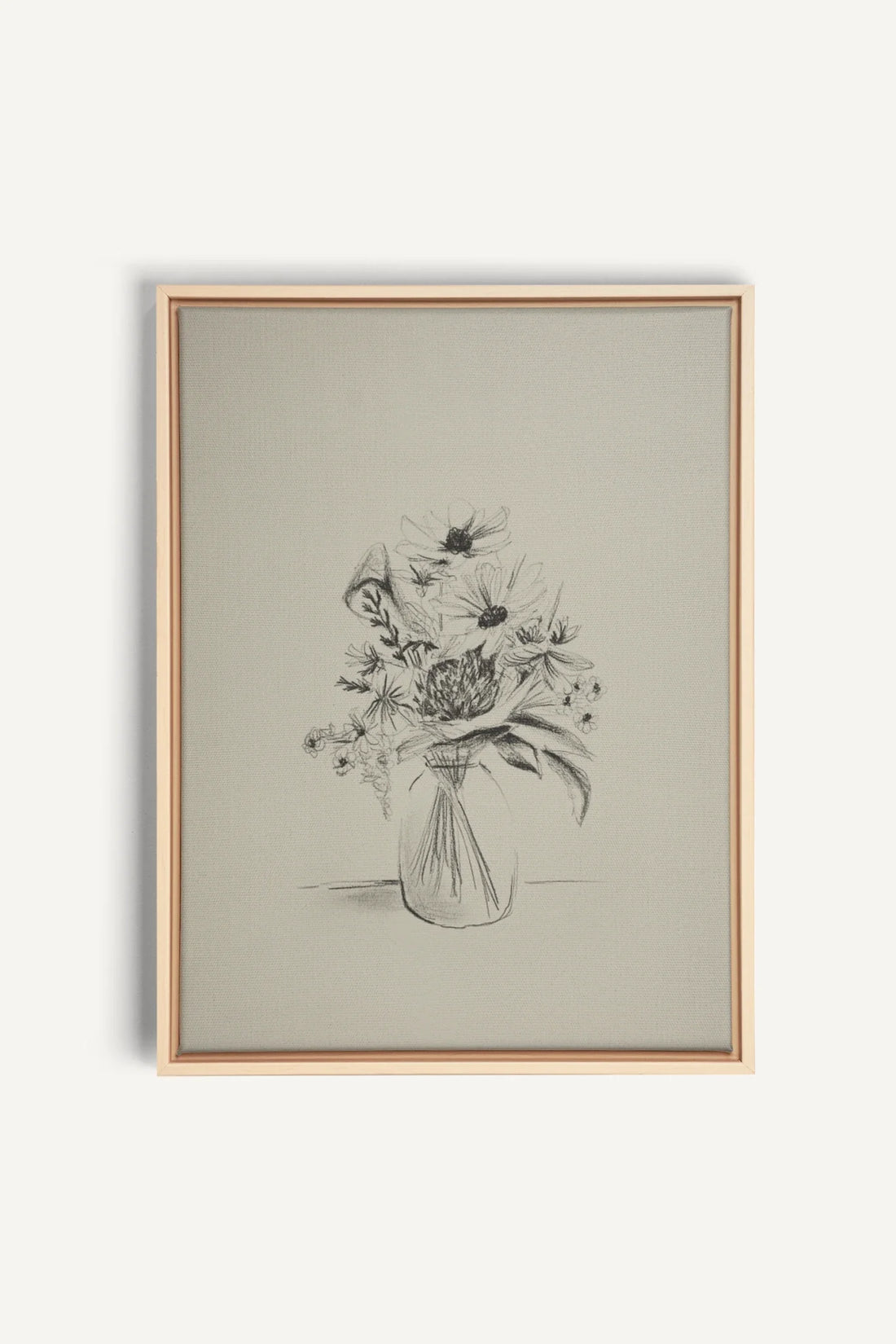SPRING BOUQUET, Artwork on stretched canvas, framed Natural Light
