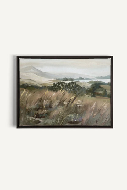 OLEKA CANVAS - SPRING MEADOW, Oeuvre sur toile étirée, encadré Noir