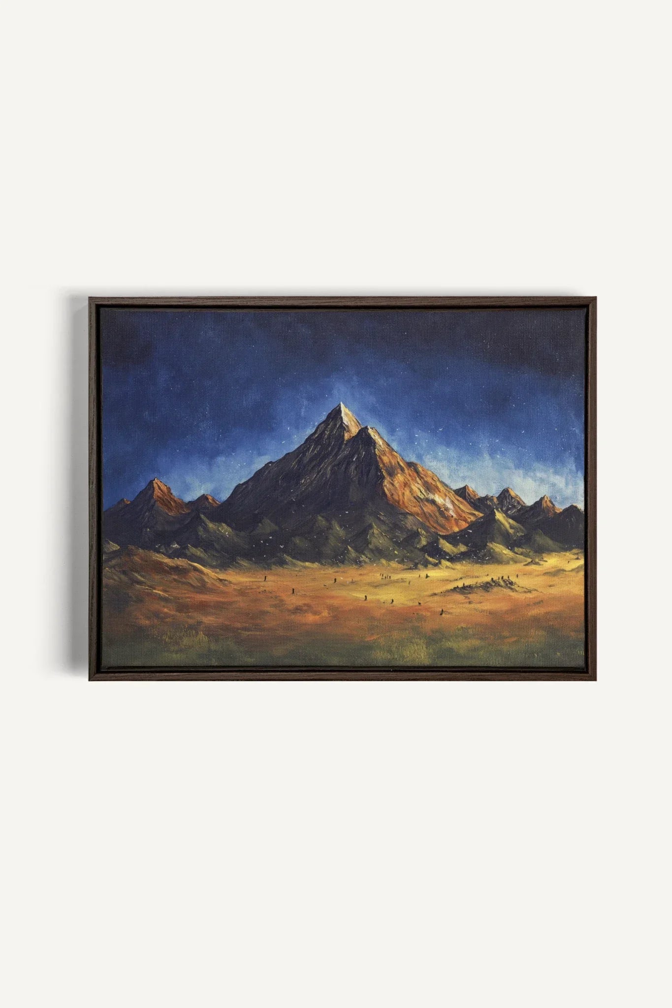 OLEKA CANVAS - STARLIT HEIGHTS, Oeuvre sur toile étirée, encadré Brun Noyer