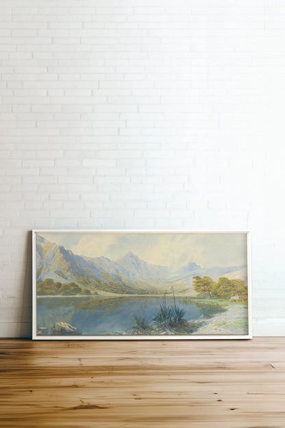 STILLWATER HAVEN, Oeuvre sur toile étirée, encadré Blanc