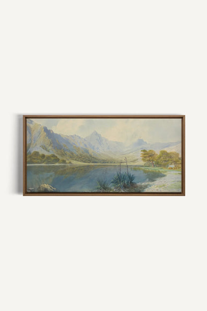 STILLWATER HAVEN, Oeuvre sur toile étirée, encadré Brun Chêne