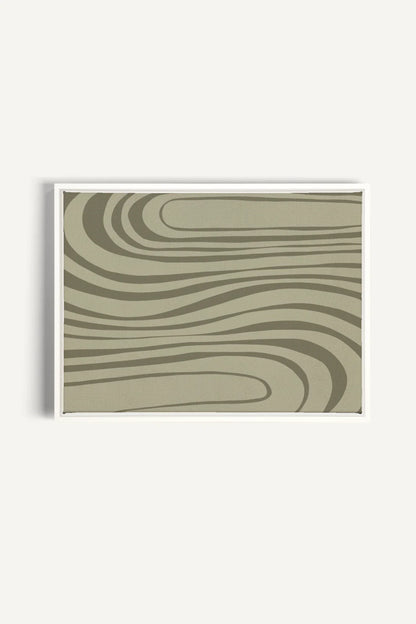 OLEKA CANVAS - STREAMLINES, Oeuvre sur toile étirée, encadré Blanc