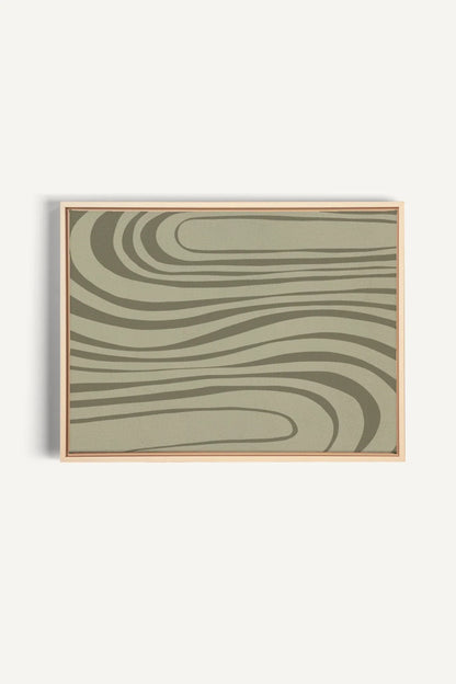 OLEKA CANVAS - STREAMLINES, Oeuvre sur toile étirée, encadré Naturel Clair