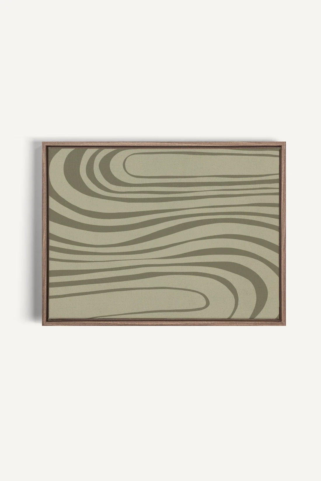 OLEKA CANVAS - STREAMLINES, Oeuvre sur toile étirée, encadré Brun Chêne