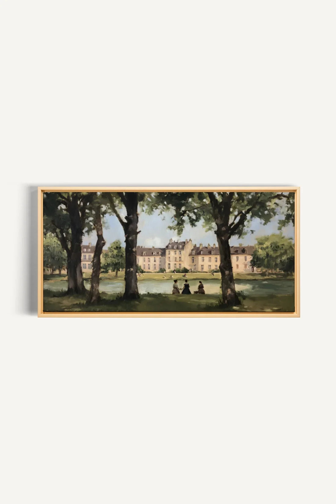 OLEKA CANVAS - SUMMER AT THE ESTATE, Oeuvre sur toile étirée, encadré Naturel Clair