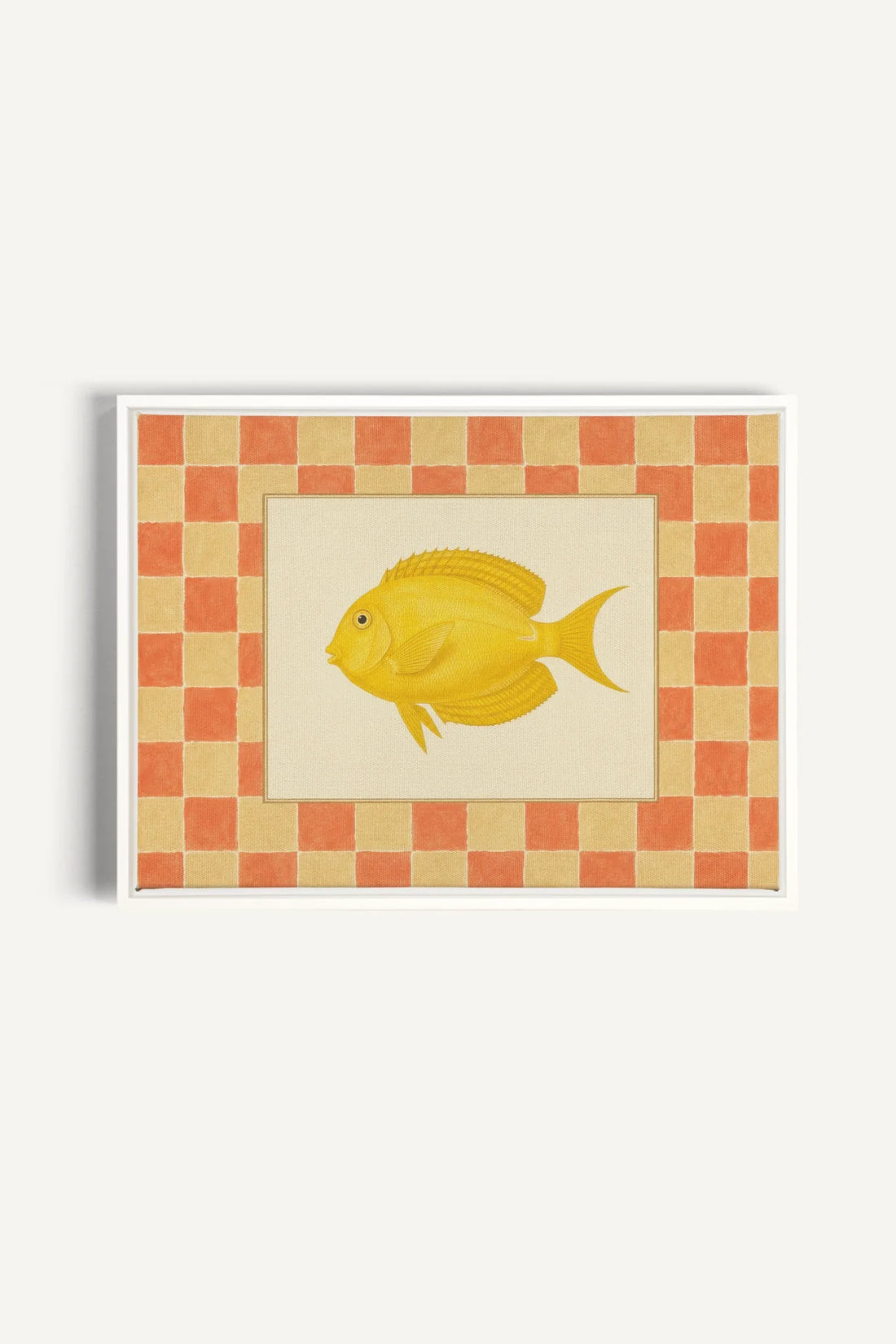 SUNLIT FISH, Oeuvre sur toile étirée, encadré Blanc