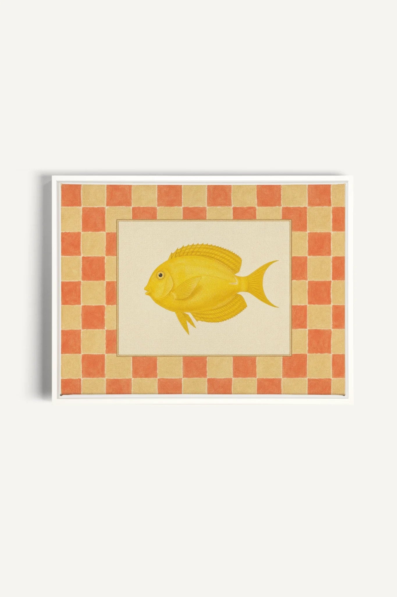 SUNLIT FISH, Oeuvre sur toile étirée, encadré Blanc