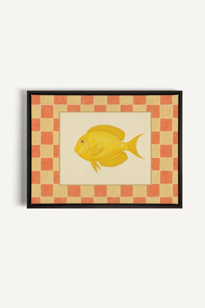 SUNLIT FISH, Oeuvre sur toile étirée, encadré Noir