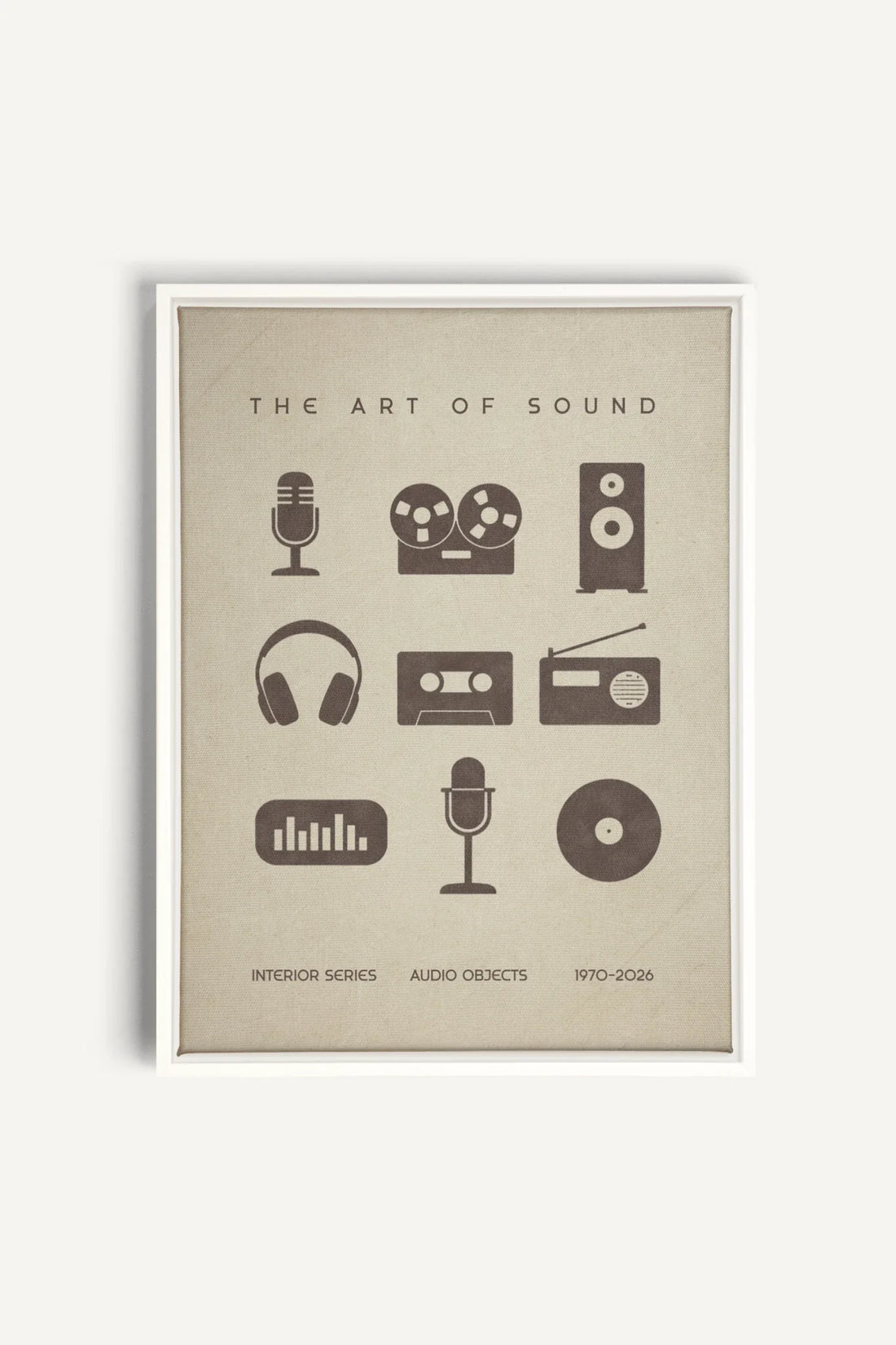 THE ART OF SOUND, Oeuvre sur toile étirée, encadré Blanc