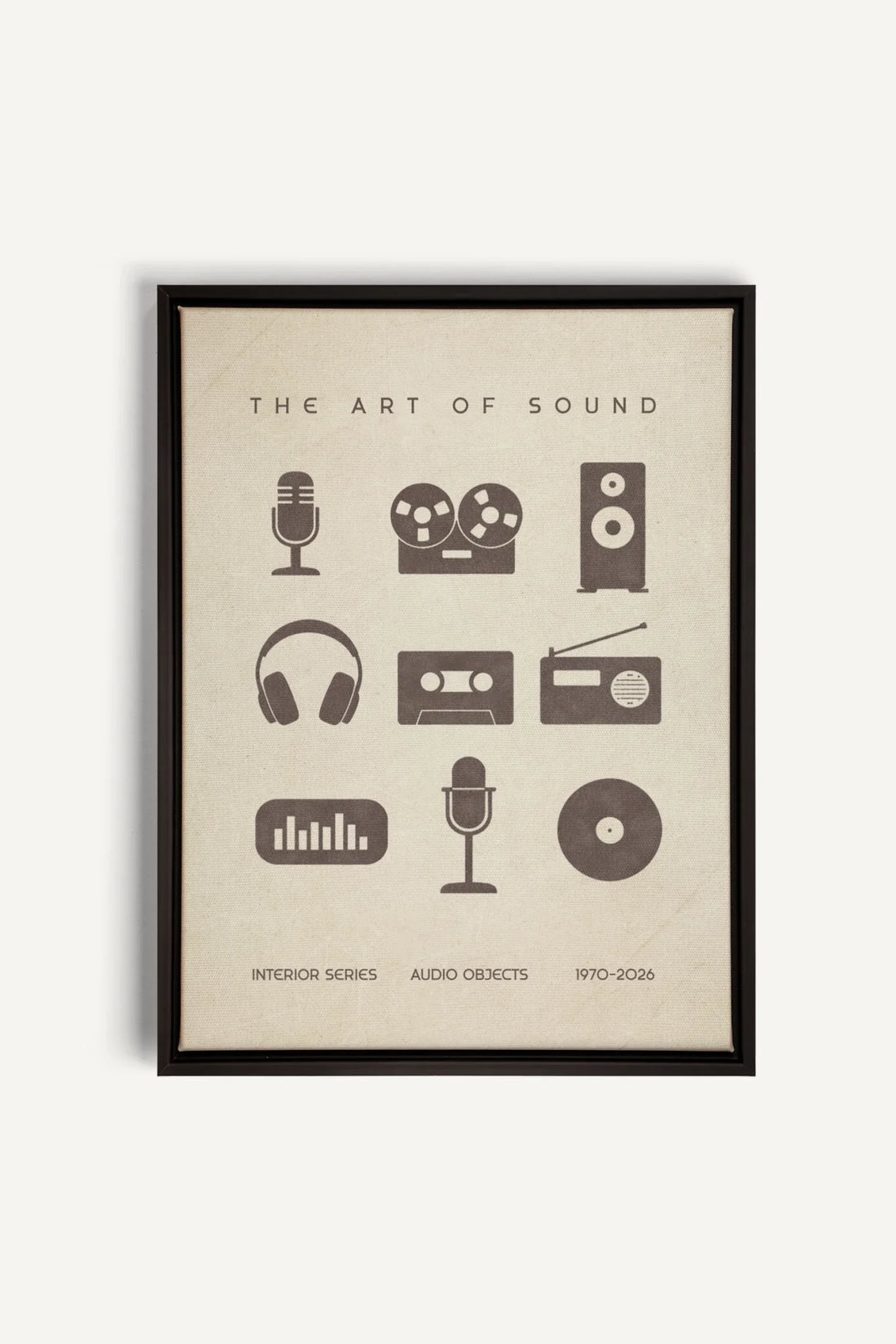THE ART OF SOUND, Oeuvre sur toile étirée, encadré Noir