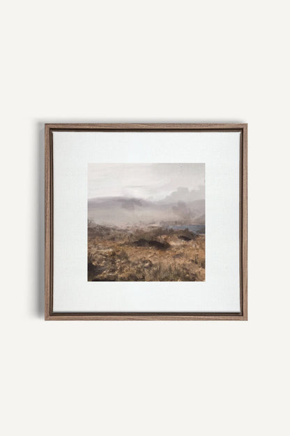 THE EMERALD WILDS, Artwork on stretched canvas, framed in Brown Oak