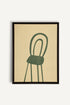 OLEKA CANVAS - THE GREEN CHAIR, Oeuvre sur toile étirée, encadré Noir