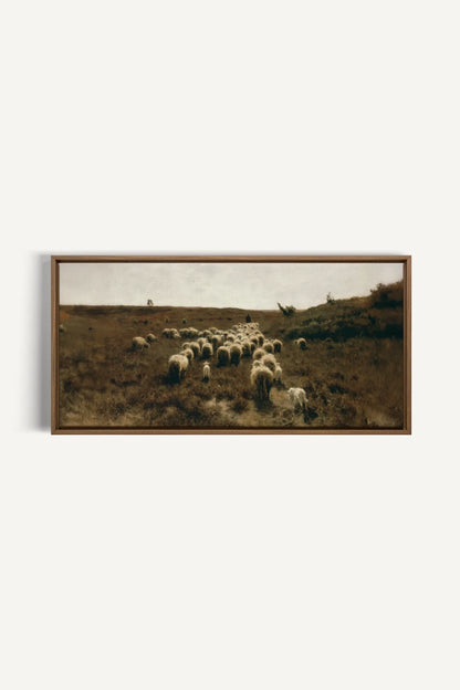 THE PEACEFUL WAY, Oeuvre sur toile étirée, encadré Brun Chêne