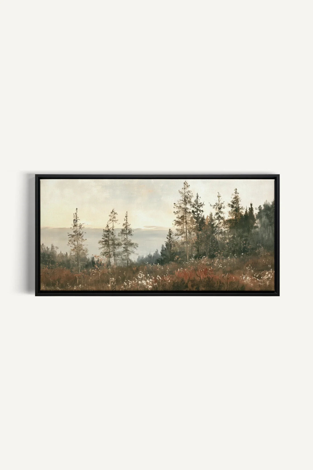 THE PROMISE OF PINES toile étirée encadré noir