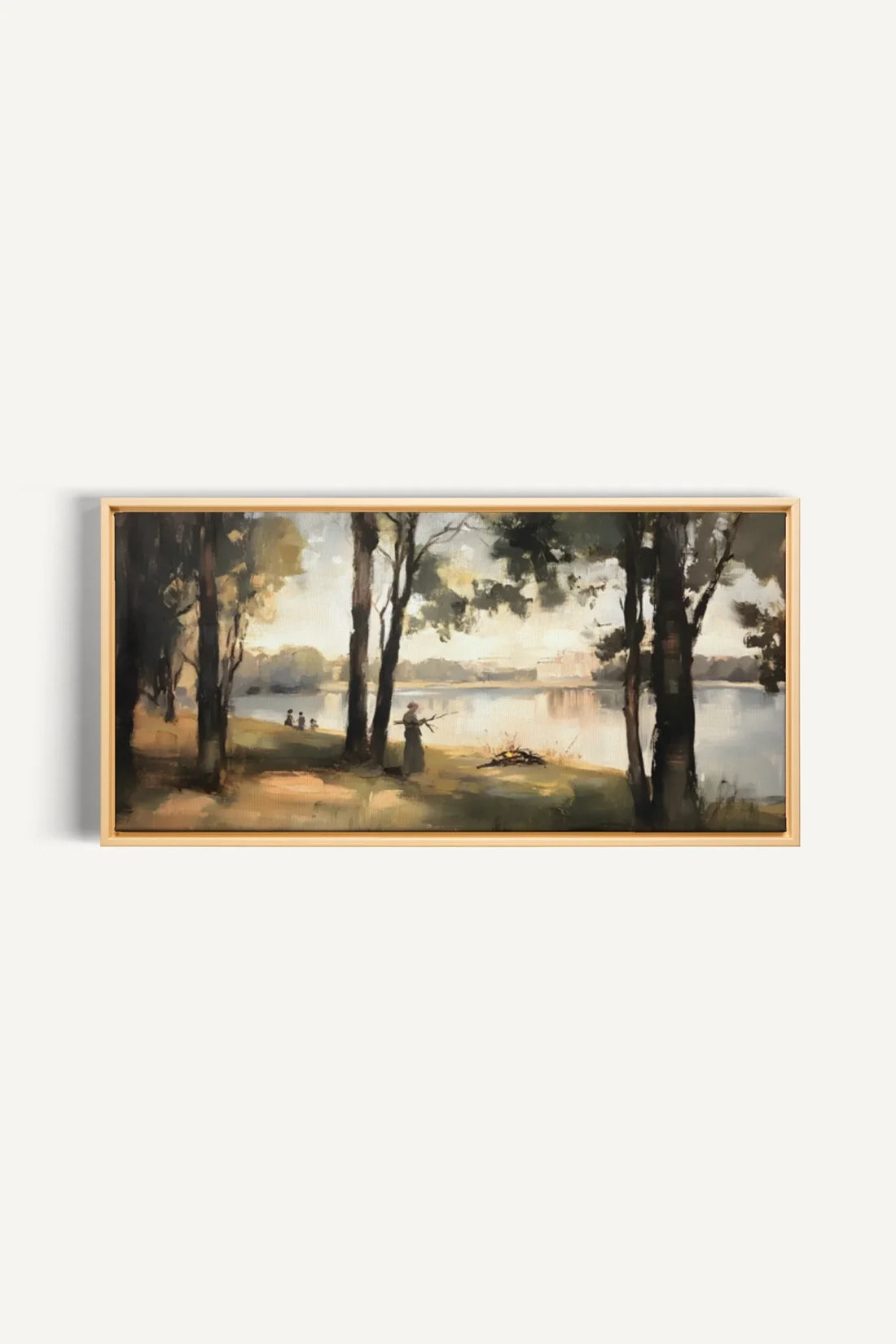 OLEKA CANVAS - THE QUIET SHORE, Oeuvre sur toile étirée, encadré Naturel Clair