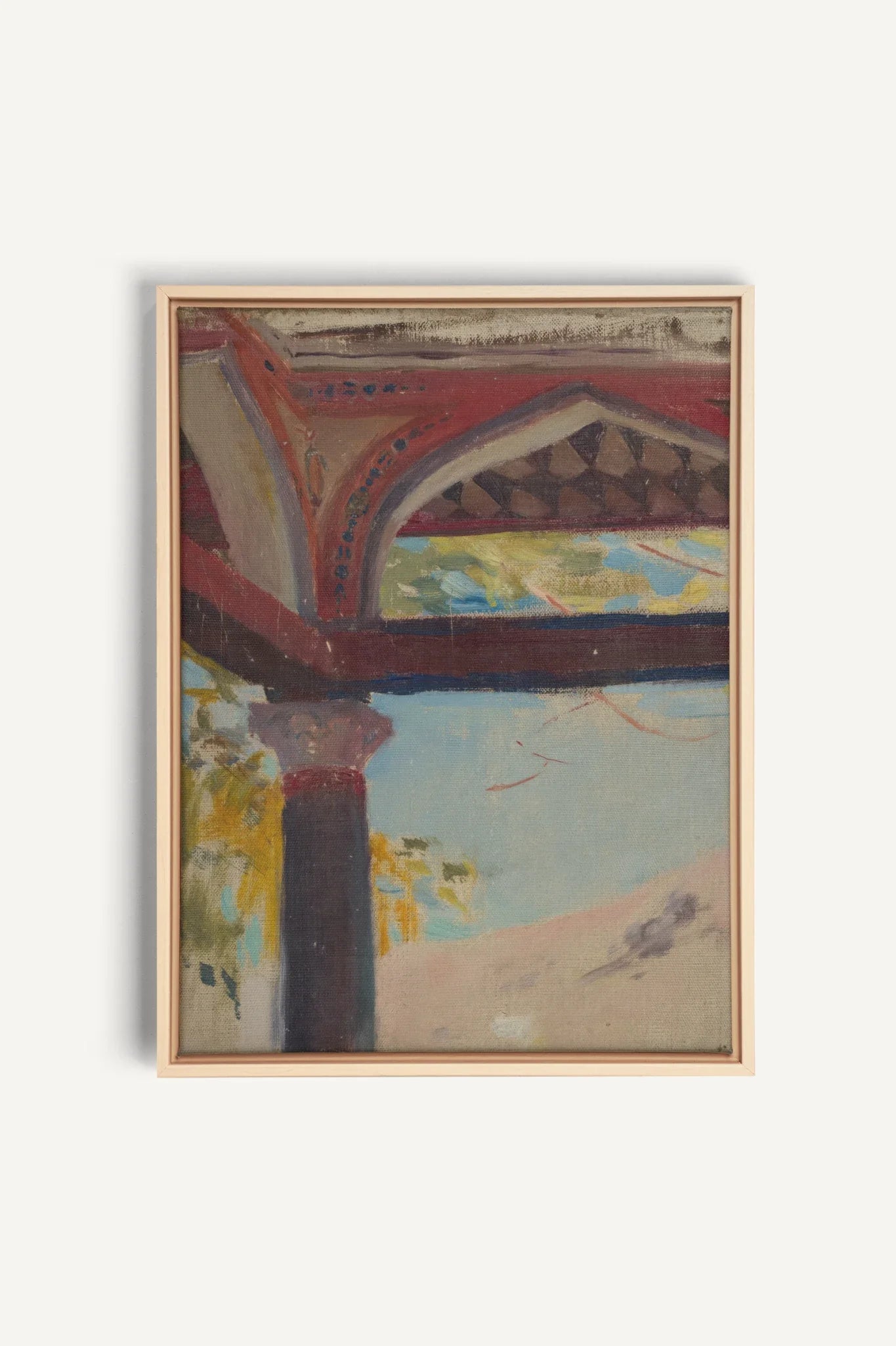 THE RED ARCH, Oeuvre sur toile étirée, encadré Naturel Clair