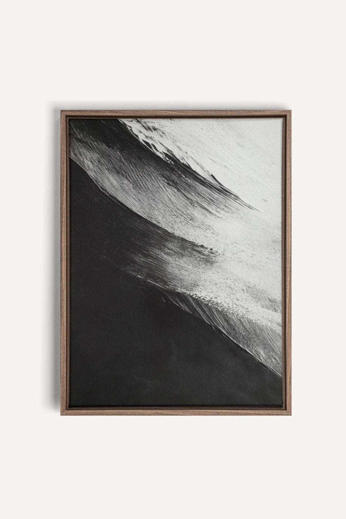 OLEKA CANVAS - TIDE OF SHADOWS, Oeuvre sur toile étirée, encadré Brun Chêne