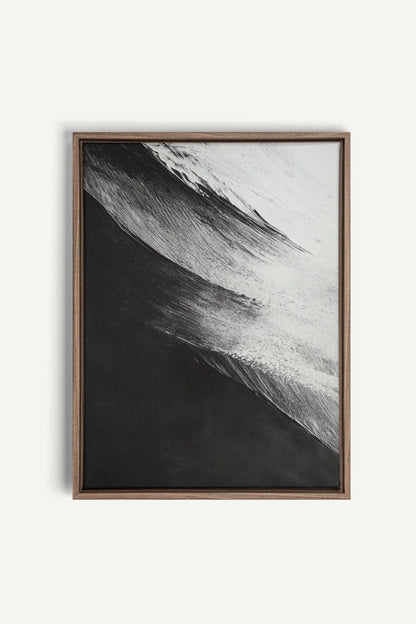 OLEKA CANVAS - TIDE OF SHADOWS, Oeuvre sur toile étirée, encadré Brun Chêne