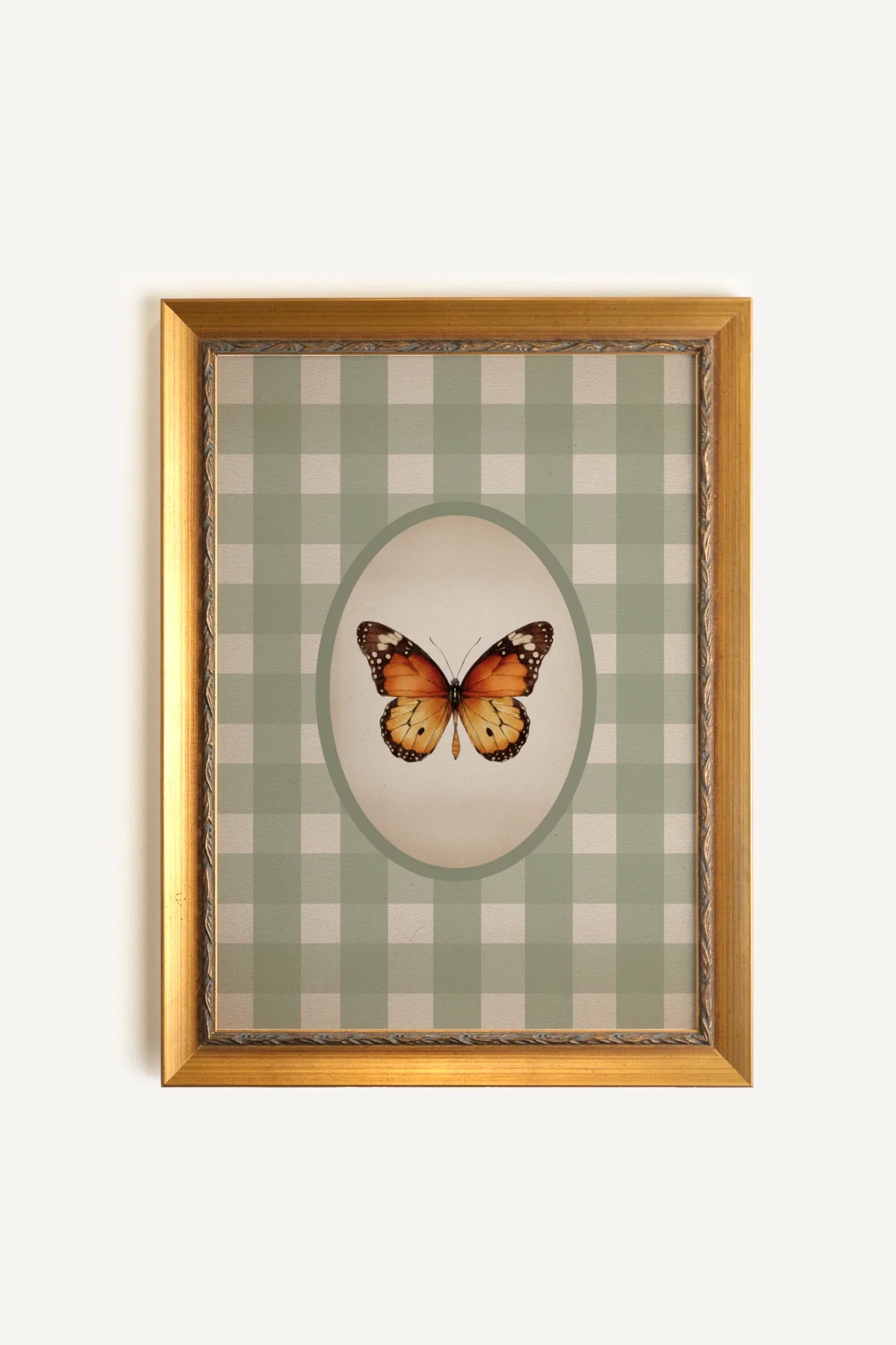 TIMELESS WINGS, Artwork on stretched canvas, framed Vintage Gold