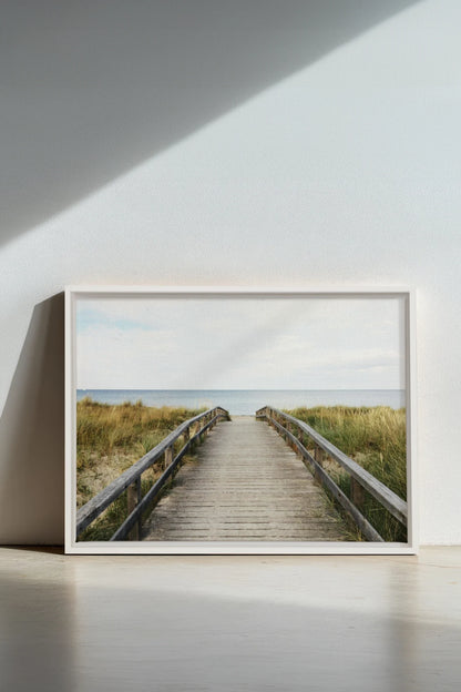 TO THE SEA, Oeuvre sur toile étirée, encadré Blanc