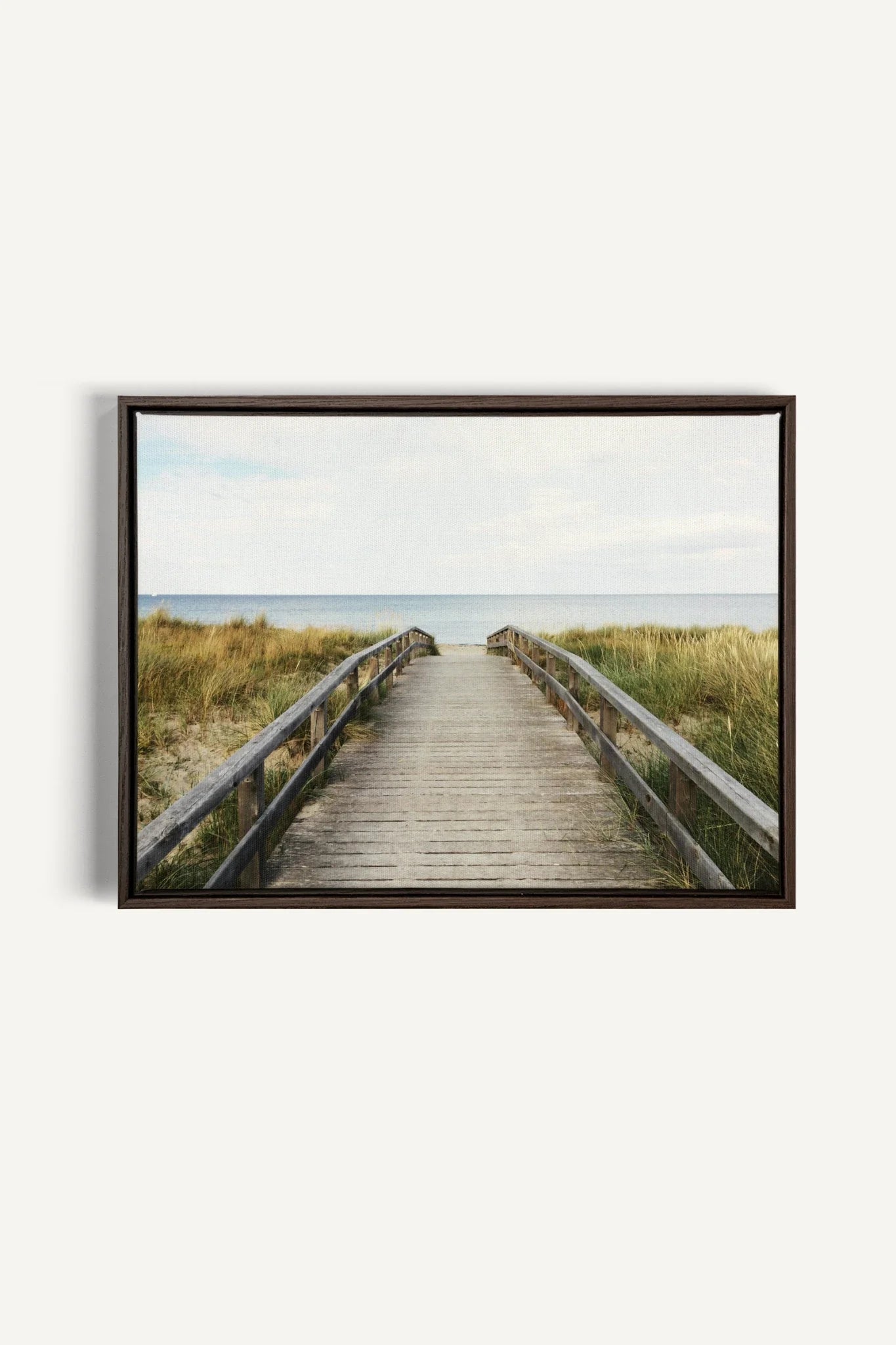 TO THE SEA, Oeuvre sur toile étirée, encadré Brun Noyer