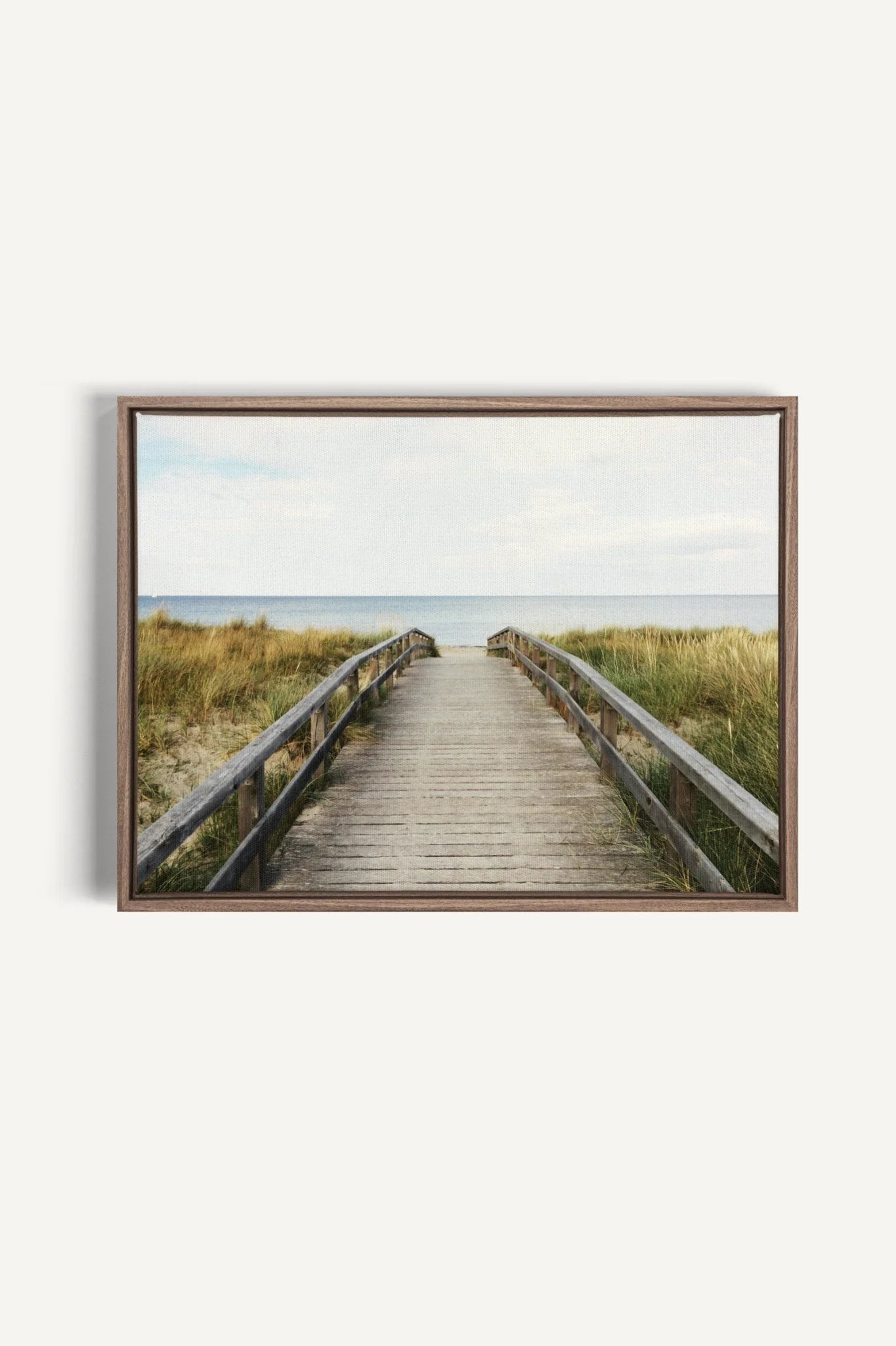TO THE SEA, Oeuvre sur toile étirée, encadré Brun Chêne