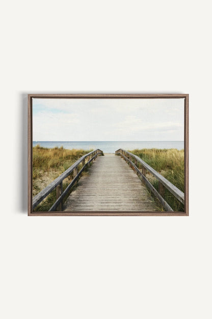 TO THE SEA, Oeuvre sur toile étirée, encadré Brun Chêne