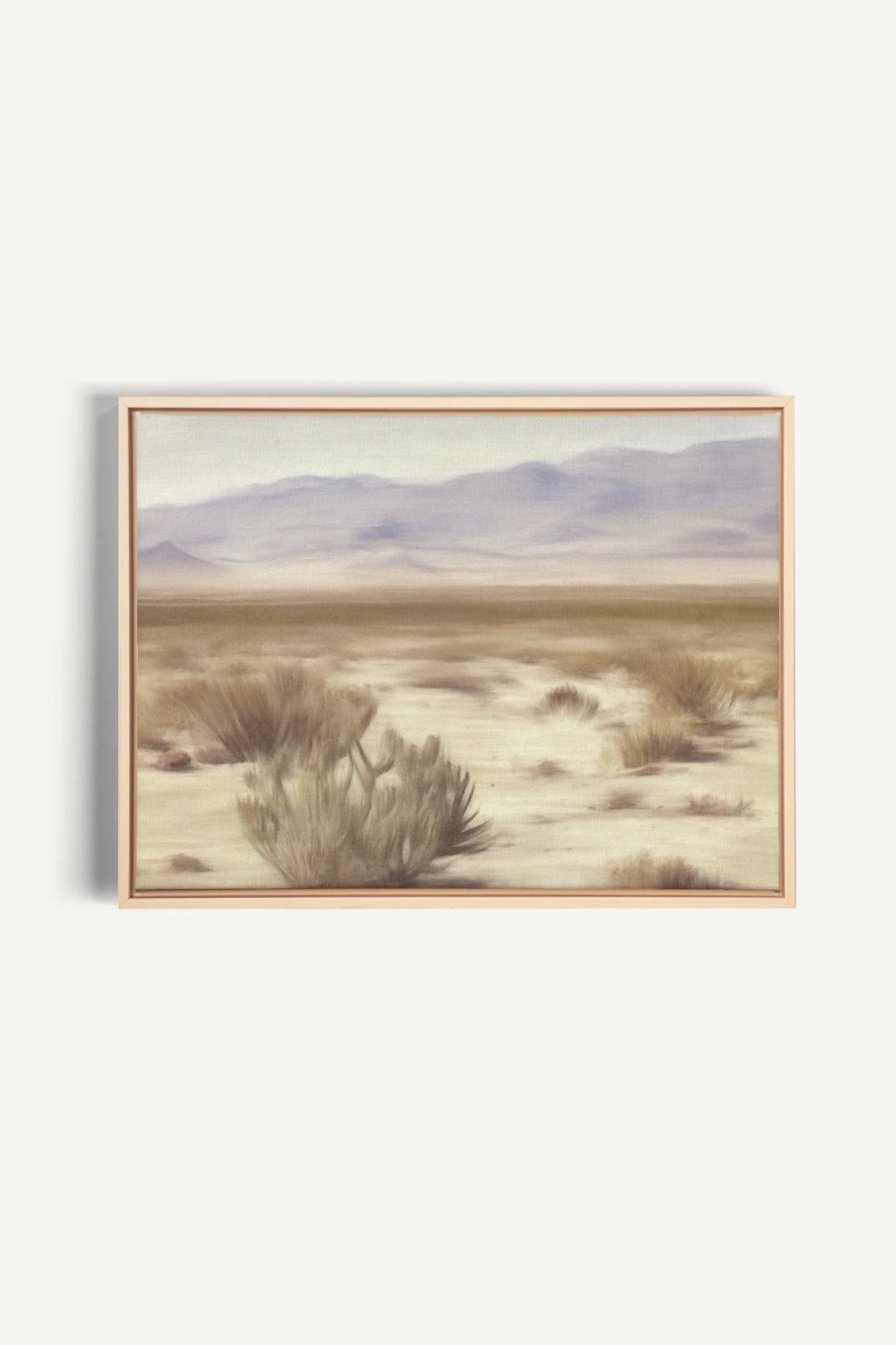 DESERT, Oeuvre sur toile étirée, encadré Naturel Clair
