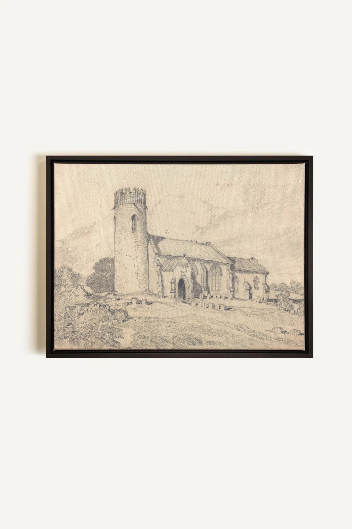TOUR SOLITAIRE, Oeuvre sur toile étirée, encadré Noir