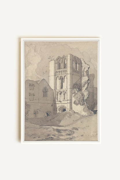 TOWER OF SILENCE, Oeuvre sur toile étirée, encadré Blanc