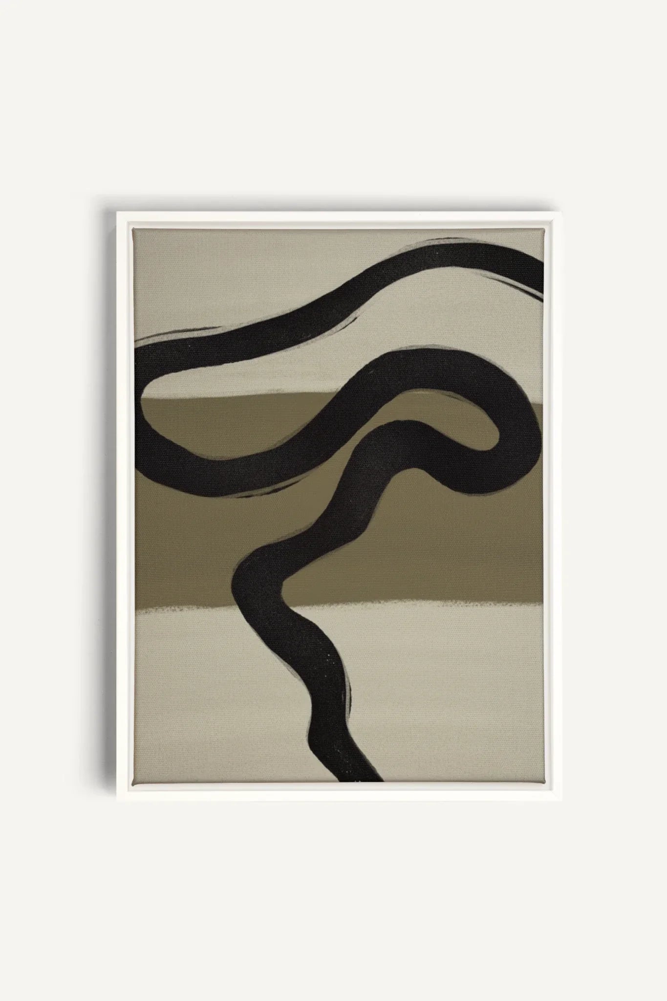 OLEKA CANVAS - TRACE OF TIME, Oeuvre sur toile étirée, encadré Blanc
