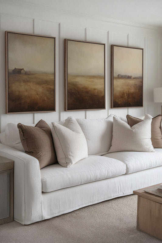 TRIO D'ANTAN (3 Oeuvres sur toile étirée)