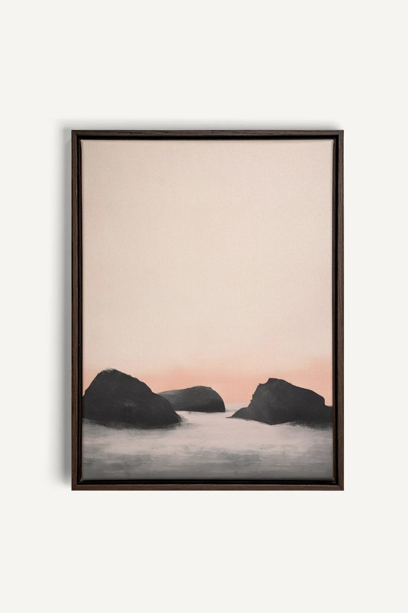 OLEKA CANVAS - TWILIGHT GLOW, Oeuvre sur toile étirée, encadré Brun Noyer