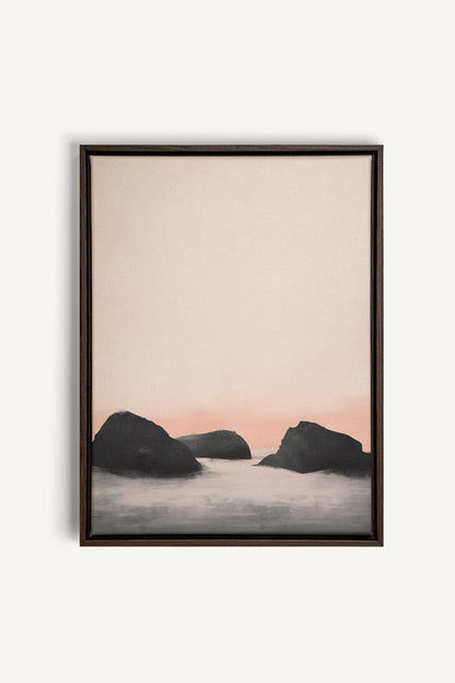 OLEKA CANVAS - TWILIGHT GLOW, Oeuvre sur toile étirée, encadré Brun Noyer