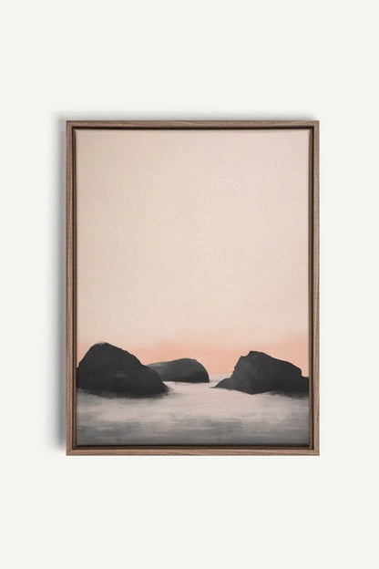 OLEKA CANVAS - TWILIGHT GLOW, Oeuvre sur toile étirée, encadré Brun Chêne