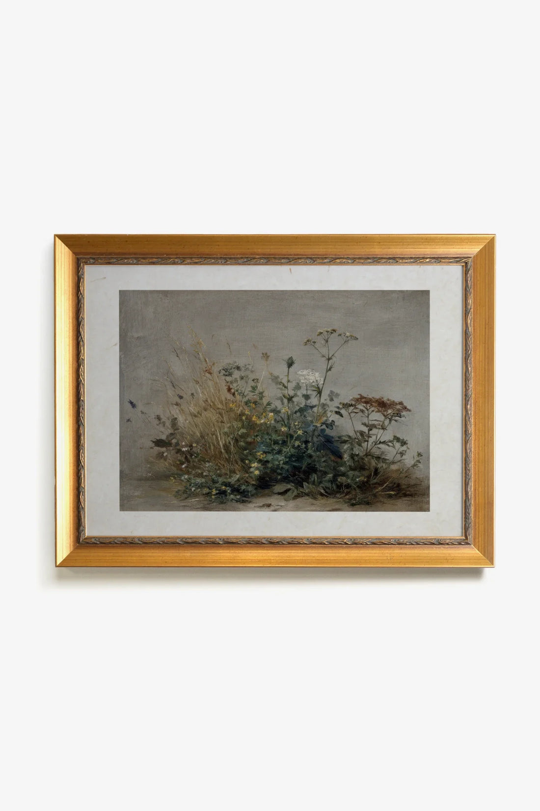 UNTAMED FIELD, Oeuvre sur toile rigide, encadré Vintage Or