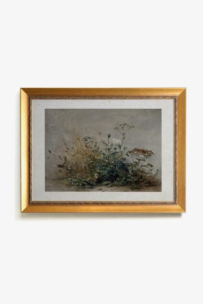 UNTAMED FIELD, Oeuvre sur toile rigide, encadré Vintage Or