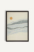 OLEKA CANVAS - VAGUES, Oeuvre sur toile étirée, encadré Noir
