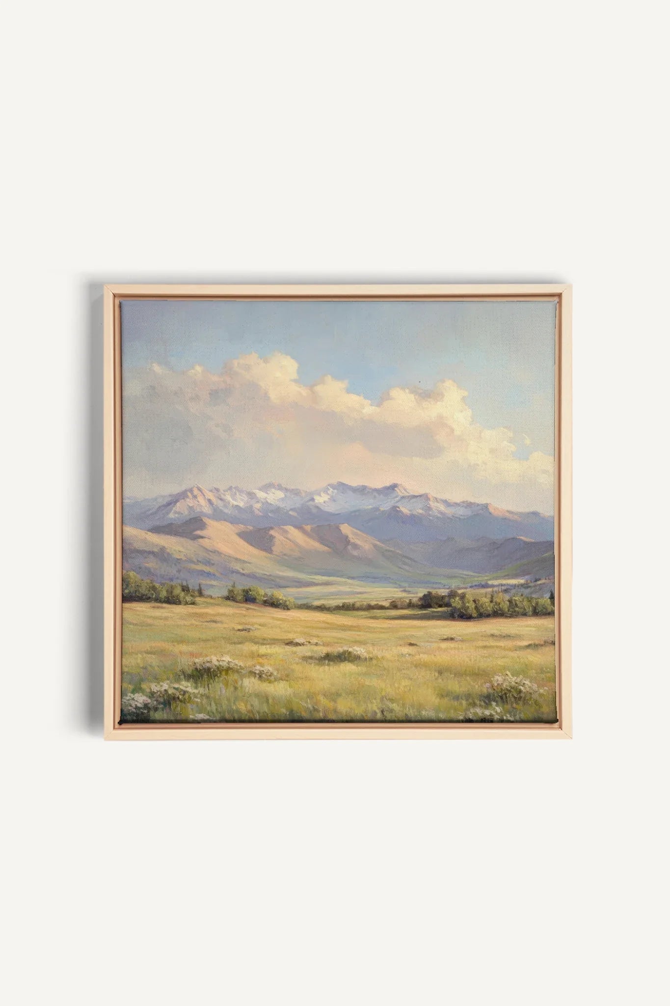 VALLEY OF LIGHT, Oeuvre sur toile étirée, encadré Naturel Clair