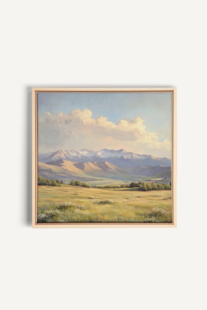 VALLEY OF LIGHT, Oeuvre sur toile étirée, encadré Naturel Clair