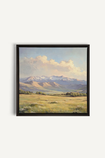 VALLEY OF LIGHT, Oeuvre sur toile étirée, encadré Noir
