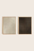 OLEKA CANVAS - VELVET GLOW DUO, 2 Oeuvres sur toile étirée, encadré Naturel Clair