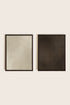 OLEKA CANVAS - VELVET GLOW DUO, 2 Oeuvres sur toile étirée, encadré Brun Noyer