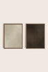 OLEKA CANVAS - VELVET GLOW DUO, 2 Oeuvres sur toile étirée, encadré Brun Chêne